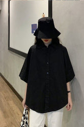 Lockeres Kurzarmhemd in Grundfarben